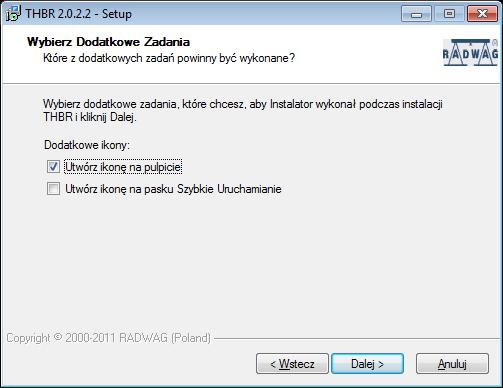 W dalszej części instalacji postępuj zgodnie z instrukcjami wyświetlanymi w kolejnych oknach.