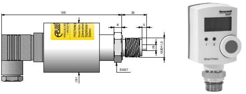 Urządzenia wykonawcze i pomiarowe Czujniki; c.d. Czujniki ciśnienia W przetwornikach ciśnienia elementem pomiarowym jest membrana lub piezorezystor.