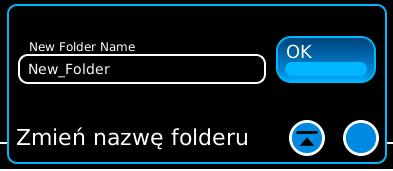 2-4-5. ZDJĘCIE (cd.) Utwórz nowy folder Aby utworzyć nowy folder, wybierz przycisk Nowy folder. (Nazwy plików są przedstawione wyłącznie w celu pokazowym).