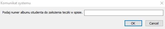 4. Dodawanie teczki do spisu. UWAGA!