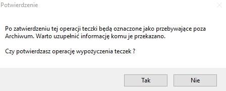 Etap drugi to wprowadzenie pozostałych informacji przydatnych przy wypożyczaniu: a) daty wypożyczenia domyślnie jest podpowiadana data bieżąca, można ją zmienić, b) danych osoby wypożyczającej - nie