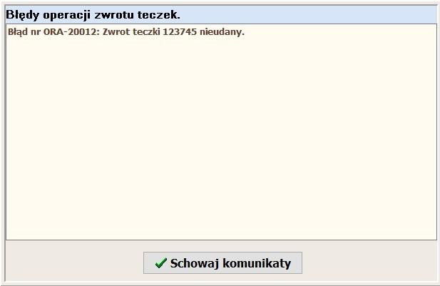 pozycjami, których nie dało się zwrócić na stan archiwum. Schemat postępowania identyczny.