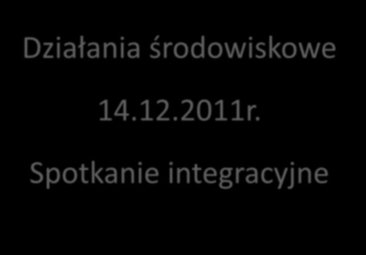 Działania środowiskowe 14.12.