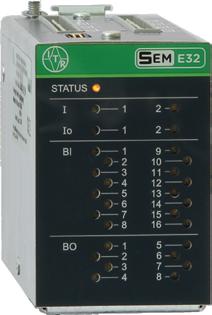 Moduły pomiaru prądów i napięć oraz wejść i wyjść binarnych SEM Exx pozwala na rozbudowę systemu SEM o wejścia i wyjścia binarne oraz obwody do pomiaru prądów fazowych z przetworników prądowych i
