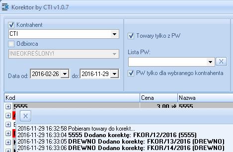 W takim przypadku program wykona korektę na maksymalną ilość towaru.