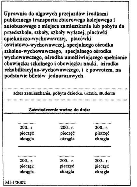 Wzór nr 33 do 18 WZÓR ZAŚWIADCZENIA DLA JEDNEGO Z RODZICÓW LUB OPIEKUNA DZIECI I MŁODZIEŻY DOTKNIĘTYCH INWALIDZTWEM LUB