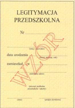 Wzór nr 16 do 19 i 28 WZÓR LEGITYMACJI