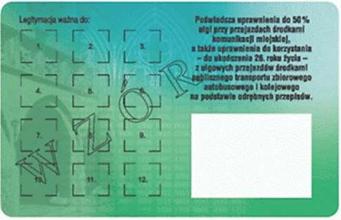 Wzór nr 23(1) do 19 i 29 WZÓR ELEKTRONICZNEJ LEGITYMACJI STUDENCKIEJ Opis: 1.