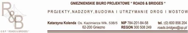 KOSZTORYS OFERTOWY Z PRZEDMIAREM Remont ulicy Centralnej w miejscowości Dominowo Inwestor: Branża: Stadium: Gmina Dominowo ul.