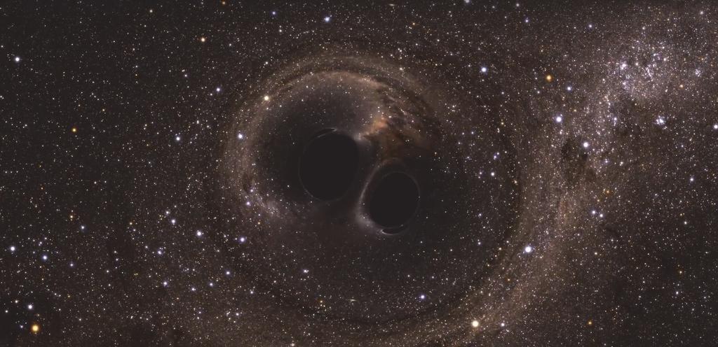 53 Rys. 9. Czarne dziury łączące się ze sobą [http://www.nasa.