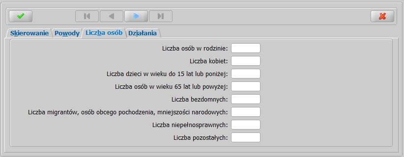 Placówkę, do której kierujemy osobę, wybieramy z listy instytucji za pomocą ikony ze strzałką po prawej stronie informacji Gdzie.