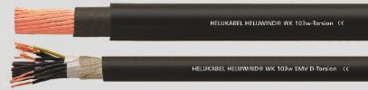 WYBRNE PRZEWODY DO PLIKCJI WITROWYCH HELUWIND WK 103w-Torsion Giętki połączenia ruchome -35 C 90 C Napięcie pracy: U 0 /U 1 kv Kąt skrętu: +/- 140 /1m dla wersji bez ekranu +/- 90 /1m dla wersji