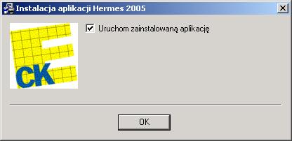 5. Po pomyślnej instalacji należy kliknąć przycisk OK aby uruchomić aplikację (rys. 3).