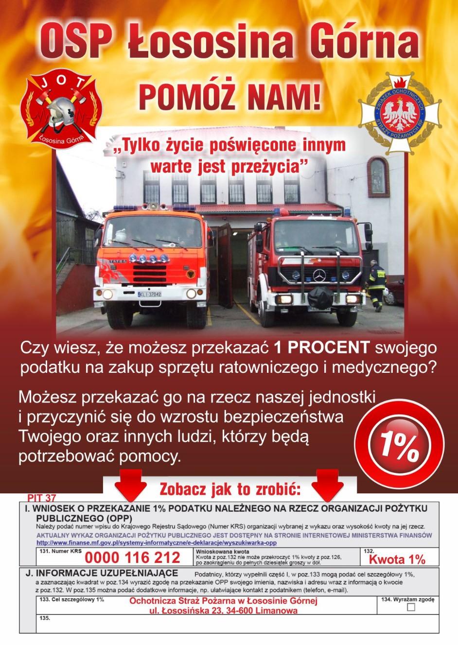 Ochotnicza Straż Pożarna w Limanowej Cel na który osp limanowa przeznaczy uzyskane