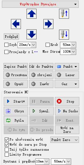 Daje nam to pełną kontrolę nad procesem wpalania w materiał. Sterowanie maszyną.