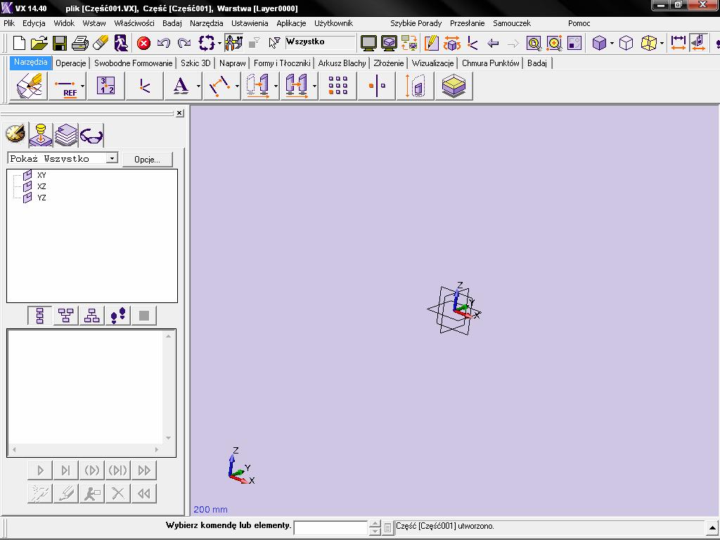 Oprogramowanie użyte do budowy stanowiska Oprogramowanie VX CAD/CAM jest parametrycznym modelerem bryłowopowierzchniowym zintegrowanym z modułem CAM.