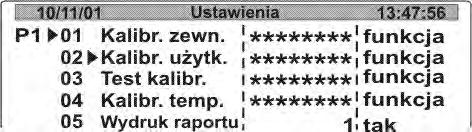 Naciskając jeden z przycisków oznaczony strzałką przesunąć wskaźnik (czarny trójkąt) w górę lub dół i ustawić obok wyszukiwanej opcji. Jak wejść w wybraną funkcję w menu?