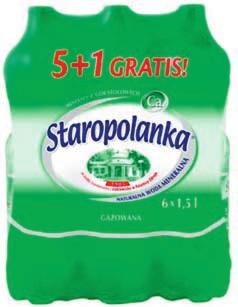 zestaw woda MiNeraLNa STAROpOLANKA 3 rodzaje 5 x 1,5 l + 1,5 l Gratis