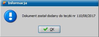 dokumentu lub zmianie statusu dokumentu, na status, z którym dokument może być wysłany do CRD, np.