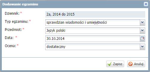 38 Materiały dla uczestnika szkolenia Ćwiczenie 17. Wpisanie ocen zachowania Aby uzupełnić oceny zachowania: 1. W widoku Dziennik oddziału/dane dziennika/oceny zachowania kliknij przycisk Zmień oceny.