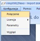 2.2. Konfiguracja Aby rozpocząć pracę na programie i-impxml2nexo należy podczas pierwszego uruchomienia skonfigurować połączenie z serwerem SQL, wybrać podmiot programu Subiekt Nexo Pro, do którego