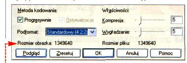 17 Zaznaczamy cały obrazek, a nastpnie z menu Plik wybieramy Eksportuj, pojawia si okno, w którym nazywamy plik, wybieramy format i zaznaczamy pole Tylko zaznaczone Klikamy na OK 18 Pojawia si