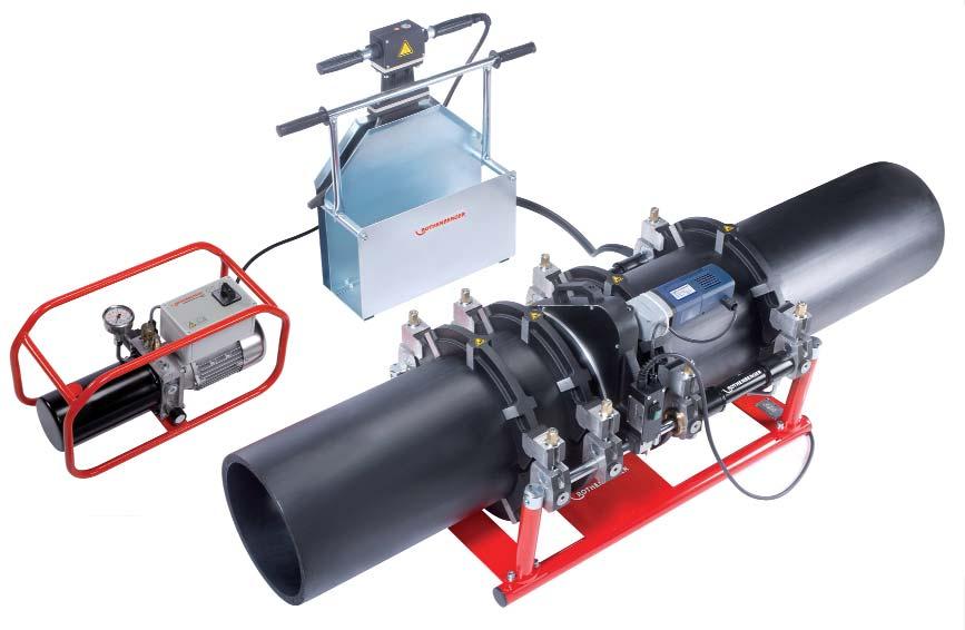 ROWELD P 160 / P 250 typ ECO Technika obróbki tworzyw sztucznych Maszyny hydrauliczne Kompaktowe zgrzewarki doczołowe z dociskiem hydraulicznym o zakresie pracy 40-250 mm.