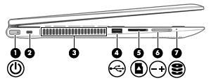 (5) Port HDMI Umożliwia połączenie komputera z opcjonalnym urządzeniem audio lub wideo, takim jak telewizor o wysokiej rozdzielczości, z dowolnym zgodnym urządzeniem cyfrowym lub audio albo z szybkim