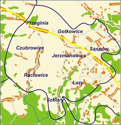 2. CHARAKTERYSTYKA GMINY JERZMANOWICE PRZEGINIA 2.1. Ogólna charakterystyka Gmina Jerzmanowice - Przeginia położona jest w województwie małopolskim, w północno zachodniej części powiatu krakowskiego.