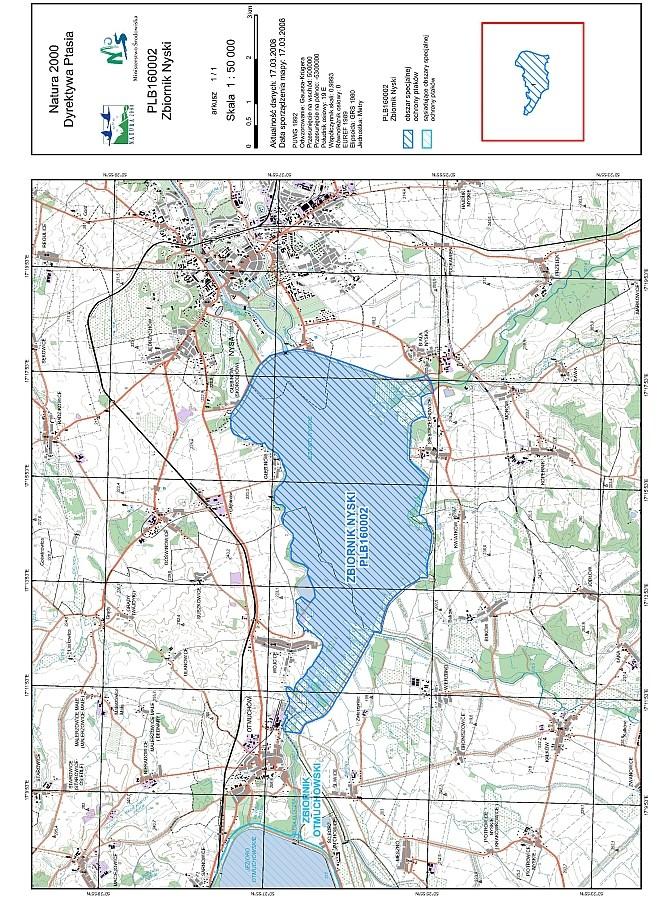 Rysunek 5: Mapa Zbiornika Nyskiego i okolicy Źródło: www.natura2000.gdos.gov.