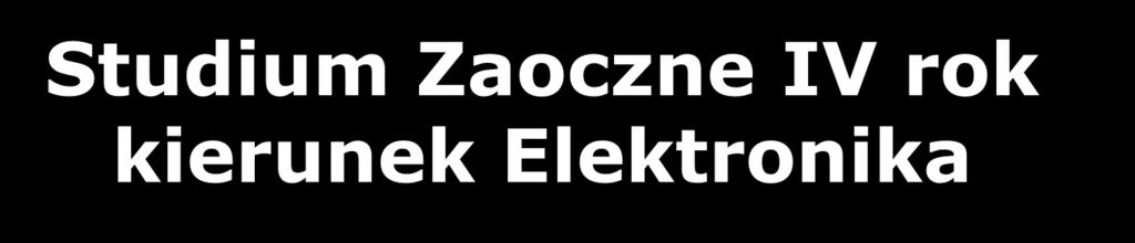 Zaoczne IV rok