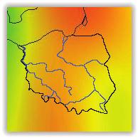 2015 Sierpień; August 2015 Rysunek 7. Zmiany wysokości poziomu wody TWS na terenie Polski w 2015 roku (VoMM, 2006) Figure 7.