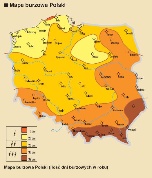 Podstawowe źródła przepięć 1. Wyładowania atmosferyczne Atmosfera ziemska pod wpływem jonizacji wykazuje przewodność elektryczną. Zachodzi w niej ciągłe krążenie ładunków.