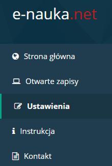 System dydaktyczny E-NAUKA Po wprowadzeniu poprawnych danych do logowania nastąpi przekierowanie do portalu e-nauka.net. W prawym górnym rogu wyświetlany jest numer albumu studenta. 1.2.