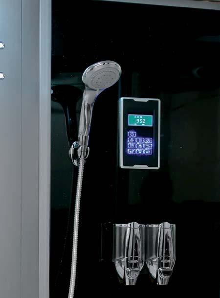 ProfileS: aluminium, SATIN DOOR: DOUBLE WING SLIDING DOOR SHOWER: TOP AND HAND WATER MASSAGE: