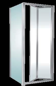 narożny Szkło: 4 mm, hartowane Profile: aluminiowe, SATYNA Drzwi: dwuskrzydłowe przesuwane SHOWER CABIN with tray 44 / 46 210 79