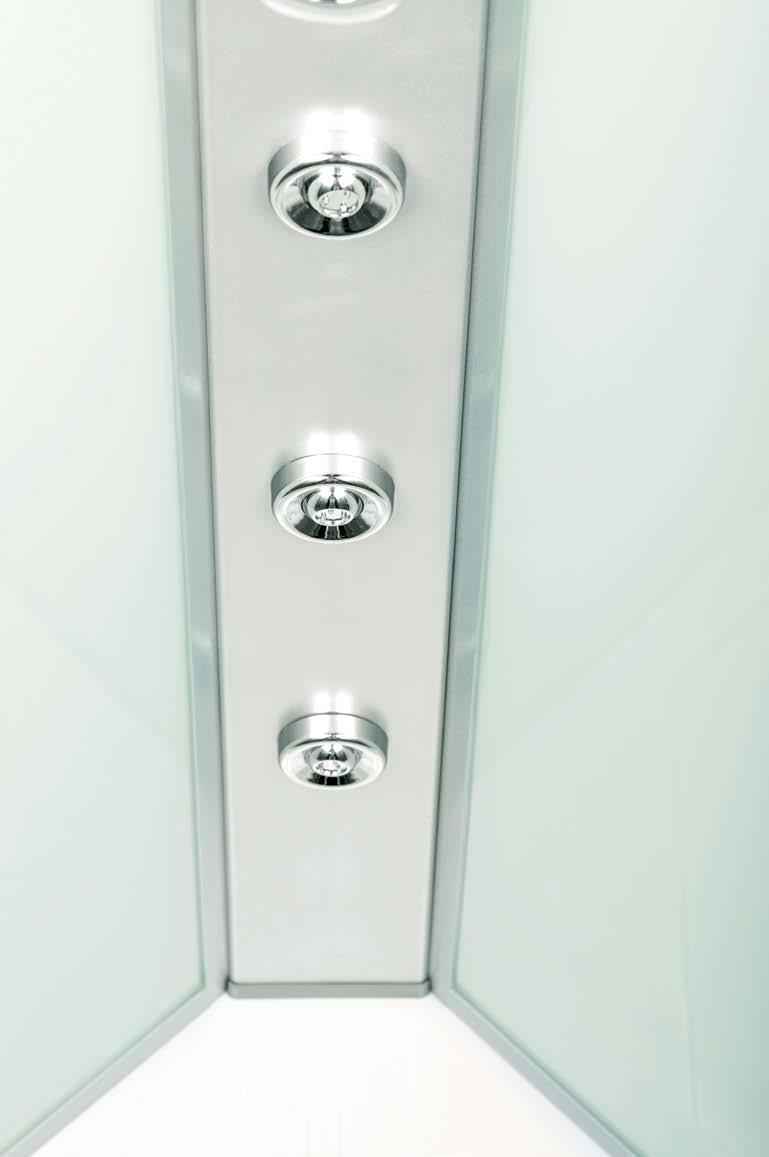 mm, hartowane Profile: aluminiowe, satyna Drzwi: dwuskrzydłowe,