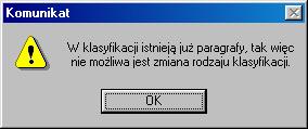 W programie przyjęto następujące stałe wielkości ilość znaków: - DZIAŁY - 3 znaki - ROZDZIAŁY - 5 znaków - PARAGRAFY - 4 znaki Można ustalać ilości znaków na PODPARAGRAFY (od 2 do 5) jak również