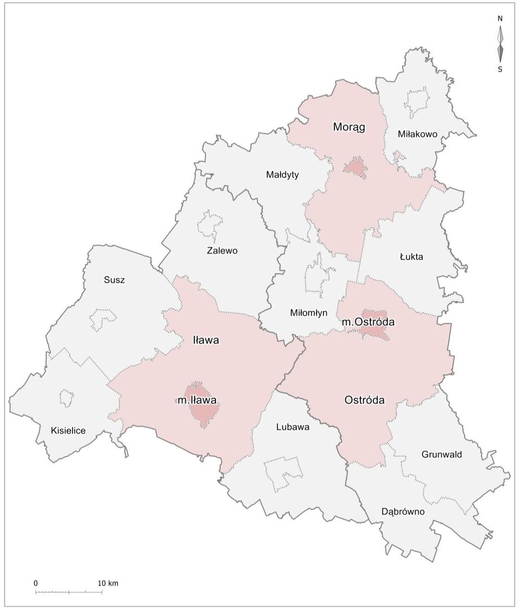 4. Podsumowanie Plan Gospodarki Niskoemisyjnej dla Ostródzko-Iławskiego Obszaru Funkcjonalnego obejmuje obszar, położony w granicach administracyjnych Ostródzko- Iławskiego Obszaru Funkcjonalnego, tj.