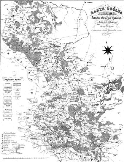 Mapa rozmieszczenia zakładów górniczych w Królestwie