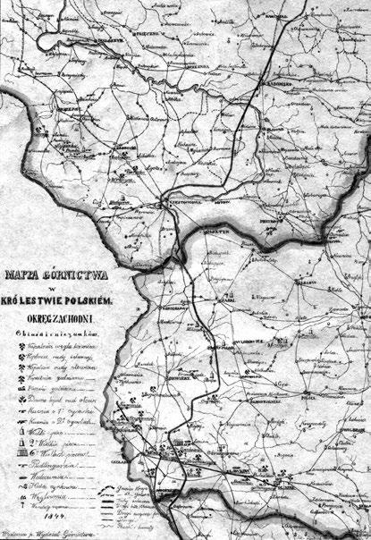 Mapa górnictwa w Królestwie Polskiem.