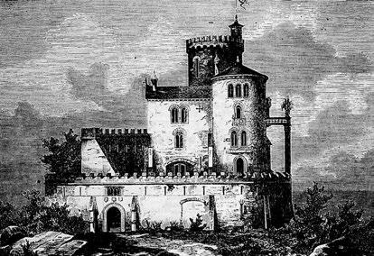 Zamek w Będzinie (Litografia Sommera, na podstawie rysunku Pobielskiego, Tygodnik Ilustrowany 1861, nr 87, s.
