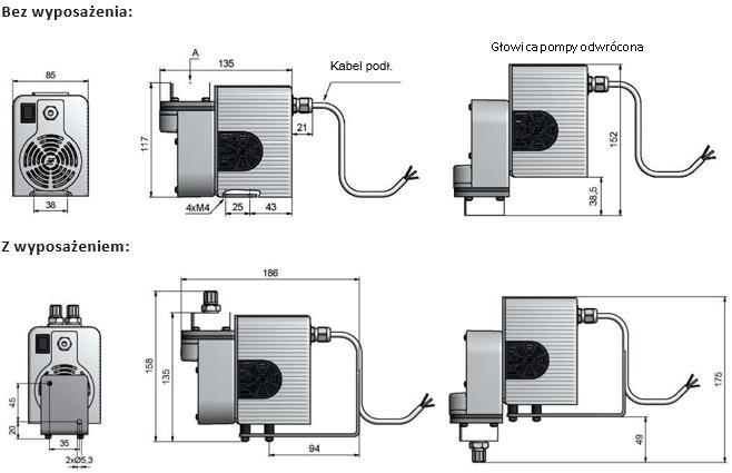 1E / (115 V wzgl. 230 V) Do podłączenia pompy gazu mierzonego P1.