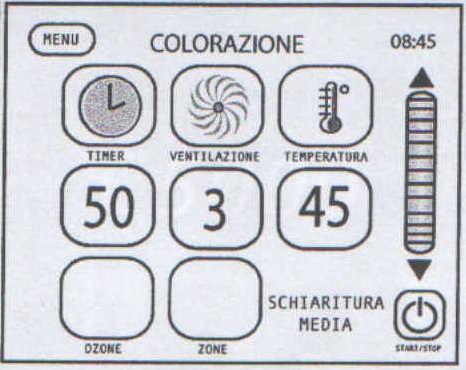 Ekran COLOR_TONE ON TONE (koloryzacja o jeden ton) wyświetli się po wybraniu tej funkcji z menu COLOR.