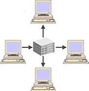 W zależności od liczby komputerów przyłączonych do sieci może się okazać konieczne użycie wielu hubów. W sieci takiej nie ma bezpośrednich połączeń pomiędzy stacjami.