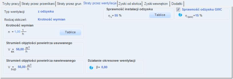 Opis obliczeń sezonowego zapotrzebowania na chłód na cele chłodzenia i wentylacji Rys 247. Lista typów urządzeń sanitarnych i aktywności ILOŚĆ [szt.