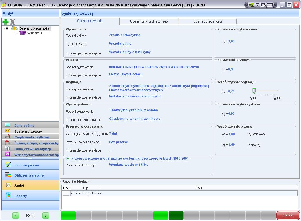 Praca z modułem Audyt 9.1 OPIS ELEMENTÓW MODUŁU AUDYT Rys 284. Przykładowe okno dialogowe w module audyt.