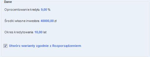 Praca z modułem Audyt WYNIKI OPTYMALIZACJI grupa w której podane są dane dotyczące wybranego jako optymalny wariantu termomodernizacyjnego.