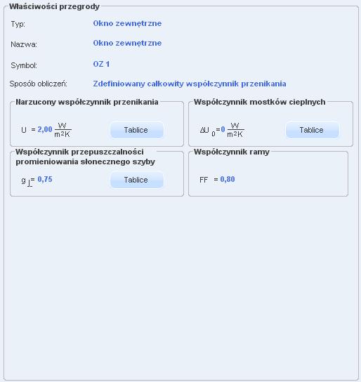 Opis obliczeń współczynnika przenikania ciepła U przegród SYMBOL pole służące do definiowania symbolu przegrody, który będzie później widoczny w drzewku definicji przegród i raportach, SPOSÓB