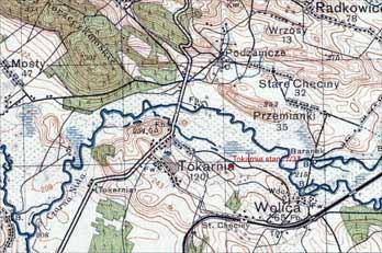 6 Ryc. 2.1. Starochęciny, stan. 8 (10), gm. Chęciny, woj. świętokrzyskie. Starochęciny na Mapie Taktycznej Polski z lat 1924-1939 wg http://igrek.amzp.